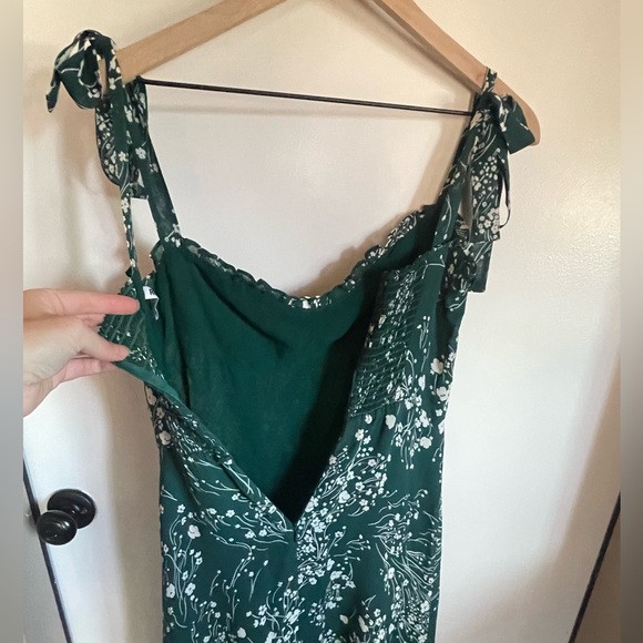 Reformation Green Floral Midi Dress - Picture 2 of 9
